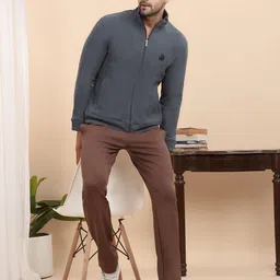 Sweet Dreams Men Long Sleeves Mock Collar Applique Sweatshirt-image-49