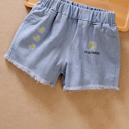 YK Girls Regular Fit Denim Shorts-image-11