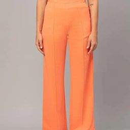 Kotty Orange Plain Trousers-picture-11