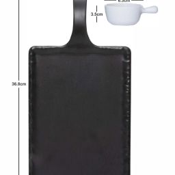 Servewell Multicolor Melamine 3 Rectangular Matte Handle Platter image 3