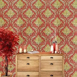 RoseCraft Damask 28 sq ft Wallpaper Painted ‎RC-1232-image-55