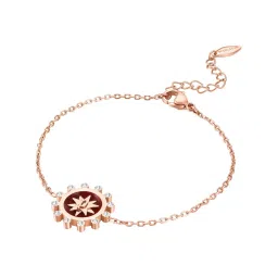 Police Stellar Motif With Enamel Flexible fit Red Flexible fit Bracelet for Women image 2