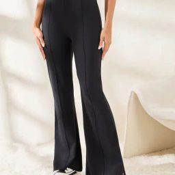 Styli Black Relaxed Fit Leggings-image-70