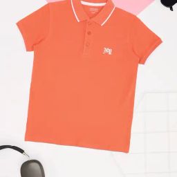 Pantaloons Junior Boys Orange Polo T-Shirt-image-52