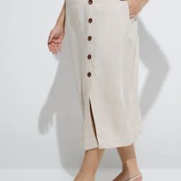 Gia by Westside Beige High-Rise Skirt-image-96