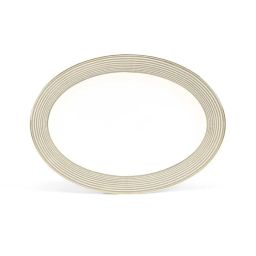 Home4U White & Golden Bone China 25.5 cm Serving Tray - Set of 1 image 1