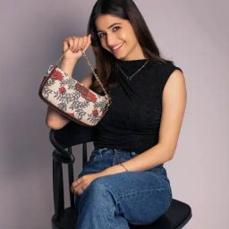 ZOUK Baguette Nawabi Couture Printed Shoulder Handbag-5