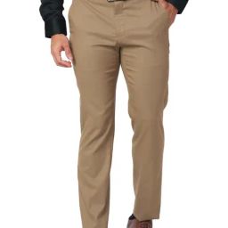 Raymond Brown Classic Fit Texture Trousers-image-25
