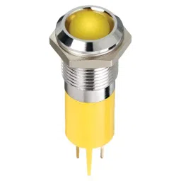 APEM LED INDICATOR, PANEL, 14MM, YELLOW, 220V, Q14P1CXXHY220E-picture-2
