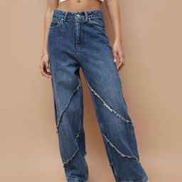 Ginger By Lifestyle Blue Cotton Regular Fit Distressed Jeans-image-53