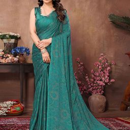 ODETTE Beads and Stones Embellished Saree-28