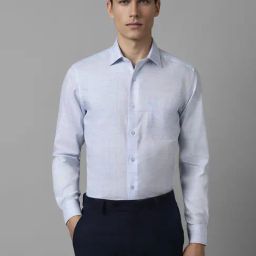 Men Blue Classic Fit Check Full Sleeves Formal Shirt-image-78