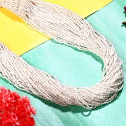 Imli Street White Long Beaded Handcrafted Necklace-30