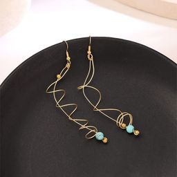 Yellow Chimes Gold Plated Contemporary Drop Earrings-48