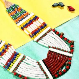 Imli Street Multicolour Long Beaded Handcrafted Necklace-image-92