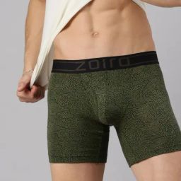 Zoiro Allen Green Regular Fit Printed Trunks-image-23