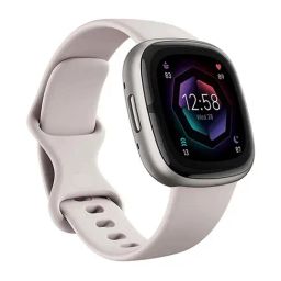 Fitbit Sense 2 Health & Fitness Watch (Lunar White / Platinum Aluminium)-5