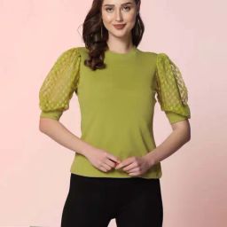 SELVIA Green Regular Fit Top-image-31