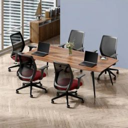 Godrej Interio Curv Mesh Office Executive Chair Red, Set of 5, Optional Installation Available-12