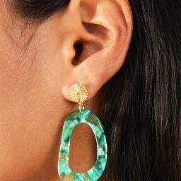 Accessorize London Marble Resin Dangler Earrings-36
