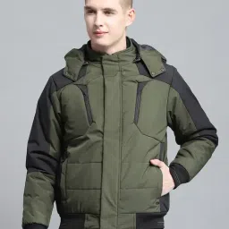 Monte Carlo Olive Regular Fit Quilted Hooded Jacket-picture-28