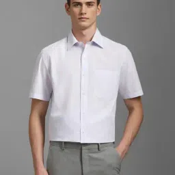 Louis Philippe Purple Cotton Regular Fit Shirt-picture-29