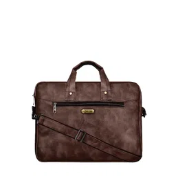LOREM Unisex Brown Textured Laptop Bag-37