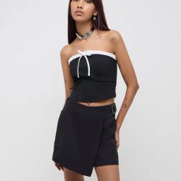 Nuon by Westside Black Ruffle Detailed Tube Top-image-78