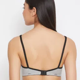 Clovia Grey Non Wired Non Padded Full Coverage Bra image 2