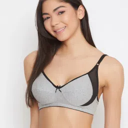 Clovia Grey Non Wired Non Padded Full Coverage Bra image 3
