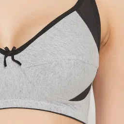 Clovia Grey Non Wired Non Padded Full Coverage Bra image 5