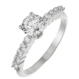 Emori 18k White Gold & Diamond Solitaire Glow Ring-image-61