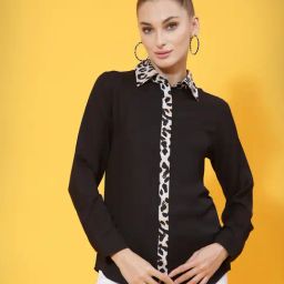 KASSUALLY Black Relaxed Fit Shirt-image-61
