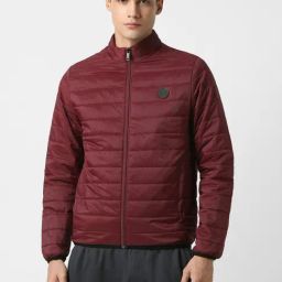 Van Heusen Maroon Regular Fit Quilted Jacket-image-83