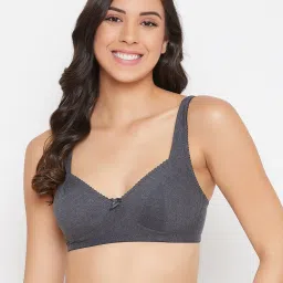Clovia Grey Non Wired Non Padded Full Coverage Bra image 1