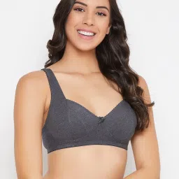 Clovia Grey Non Wired Non Padded Full Coverage Bra image 4