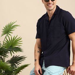 Mast & Harbour Self Design Textured Casual Shirt-image-26