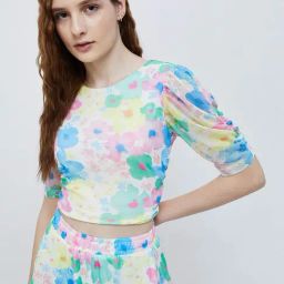 Ginger by Lifestyle Multicolored Printed Crop Top-image-10
