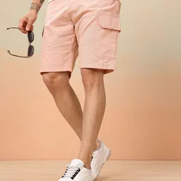 Mast & Harbour Men Pure Cotton Cargo Shorts-picture-29
