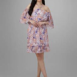MASAKALI.CO Multicolor Printed A Line Dress-image-82
