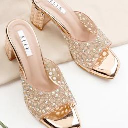 Elle Women's Gold Ethnic Sandals-image-80