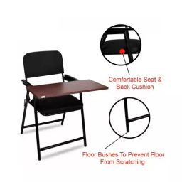 Ib basics Ultima Folding Study/Training Chair With Cushion & Adjustable Writing Pad image 2