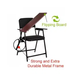 Ib basics Ultima Folding Study/Training Chair With Cushion & Adjustable Writing Pad image 5