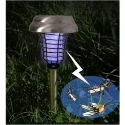 GIGAWATTS Solar Bug Zapper Mosquito Insect Fly Repellent Killer Light Trap Lamp, GW-BZL01-11