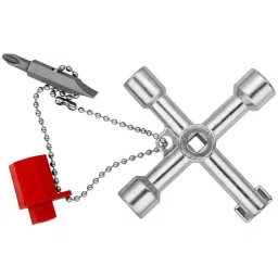 Knipex 00 11 03 Control Cabinet Keys for all standard cabinets and shut-off systems Red and Siler image 3