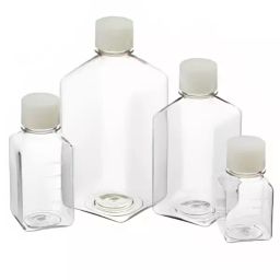Tarson 1000 ml PET Sterile Square Graduated Media Bottle with HDPE Closure 581613 (Pack of 24 Pcs)-image-87