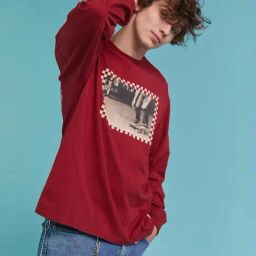 Forever 21 Maroon Cotton Regular Fit Printed T-Shirt-image-11