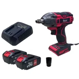 RUSTEZE Cordless Impact Wrench 4 A with 2 Batteries & 1 Charger, Red & Black-17
