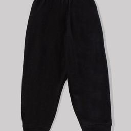 KAVEE 100% Cotton Biowashed Full Length Lounge Pant Solid Print - Black-image-91