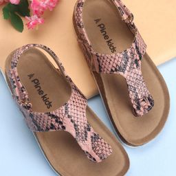 Pine Kids Casual Wear Sandals with Velcro Belt Closure - Light Pink-image-47